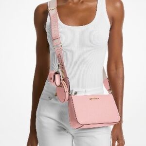 MICHAEL Michael Kors Jet Set Logo Crossbody Bag with Case for Apple Airpods Pro